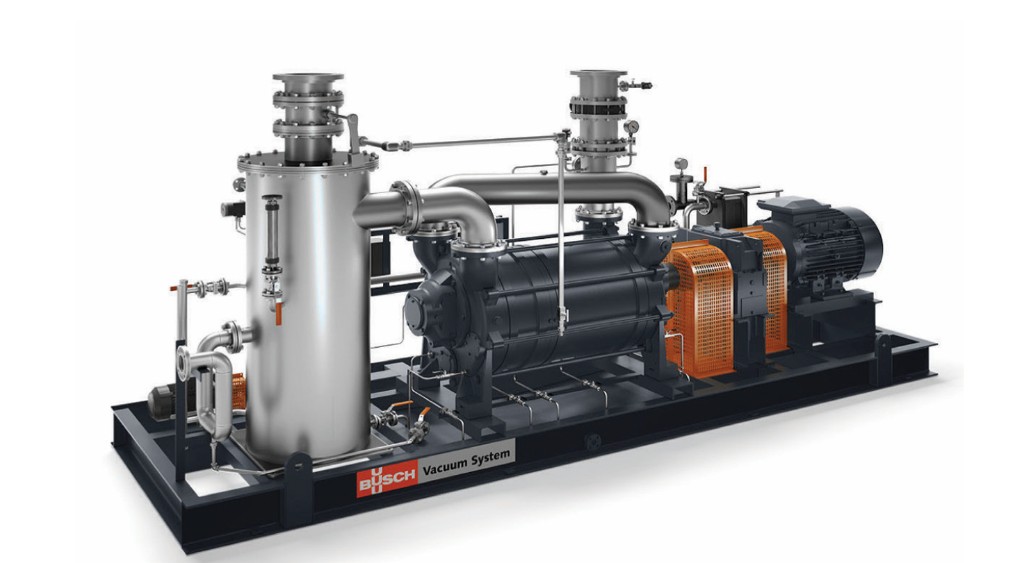 Busch vacuum system on engineered skid